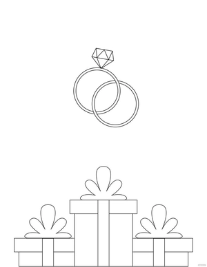 Wedding Elements Coloring Page