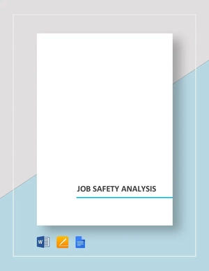 Job Safety Analysis Template Job Safety Analysis Template