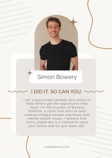 Free Professional About Me Page Template to Edit Online