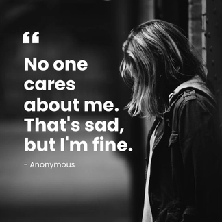 Free No One Cares About Me Quote Template to Edit Online