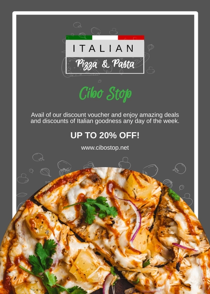 Italian Restaurant Table Tent Template