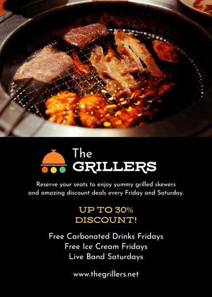 Bbq Restaurant Table Tent Template