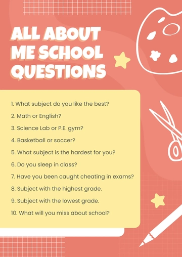 Free All About Me School Template to Edit Online
