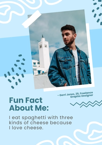 Free Fun Fact About Me Template to Edit Online