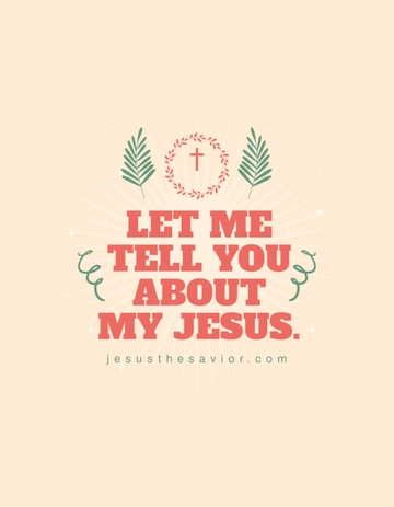 Free Let Me Tell You About My Jesus Tshirt Template to Edit Online