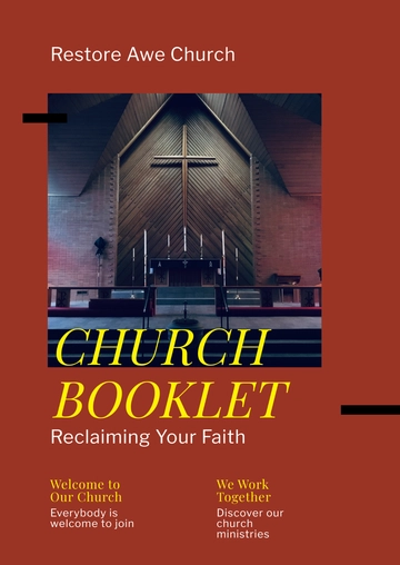 Free Church Booklet Template to Edit Online