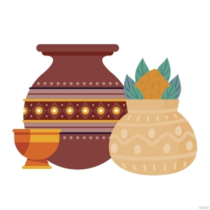 Ugadi Pot Vector