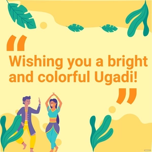 Ugadi Quote Vector