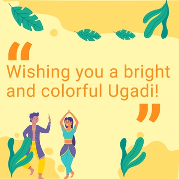 Free Ugadi Quote Vector Template to Edit Online