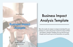 Business Impact Analysis Template