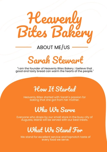 Free Small Business About Me Template to Edit Online