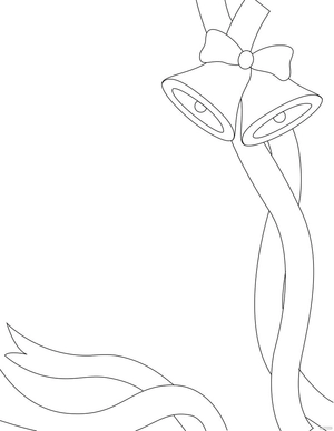 Ribbon Wedding Coloring Page