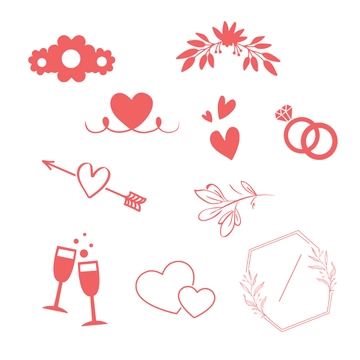 Free Wedding Elements Clipart Template to Edit Online