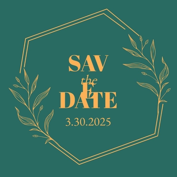 Free Green Wedding Clipart Template to Edit Online