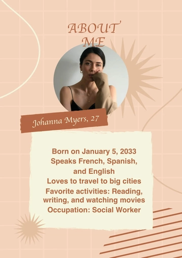 Free About Me Infographic Template to Edit Online