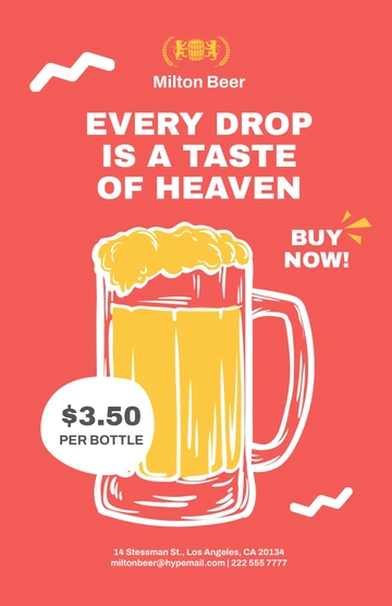 Free Modern Beer Posters Template to Edit Online