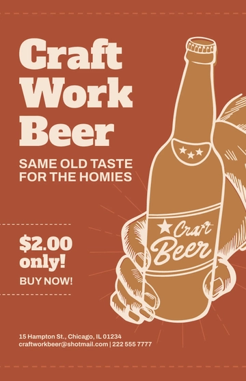 Free Retro Beer Poster Template to Edit Online