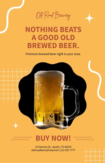 Free Brewery Beer Poster Template to Edit Online
