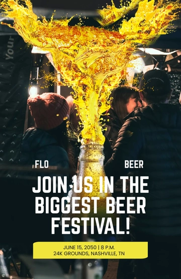 Free Beer Festival Poster Template to Edit Online