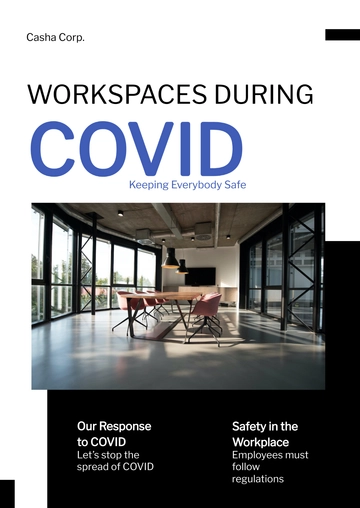 Free Workspaces During COVID Booklet Template to Edit Online