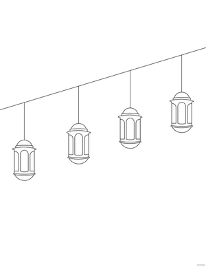 Wedding Lamp Coloring Page