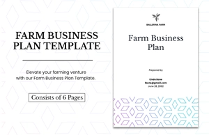 Farm Business Plan Template