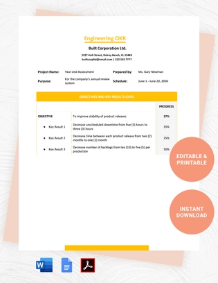 Engineering OKR Template