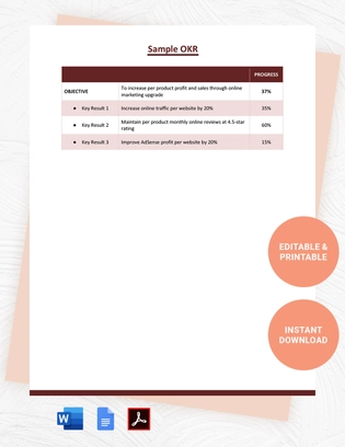 Sample OKR Template