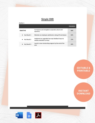 Simple OKR Template