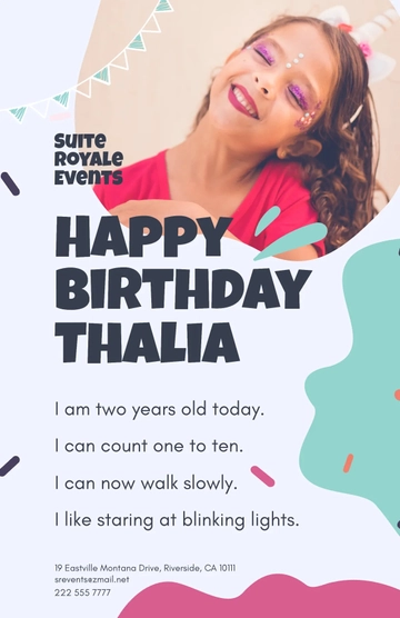 Free All About Me Birthday Poster Template to Edit Online