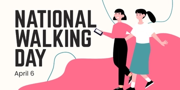 Free National Walking Day Banner Template to Edit Online