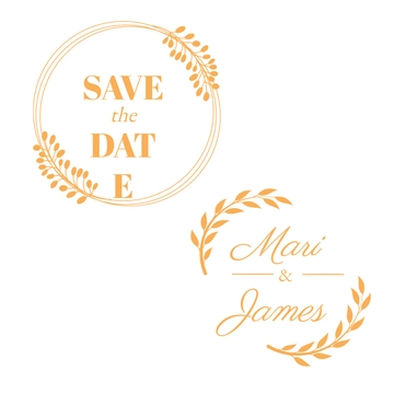Free Wedding Font Clipart Template to Edit Online