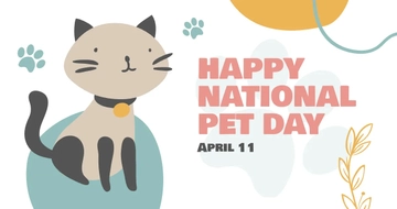Free Happy National Pet Day Facebook Post Template to Edit Online