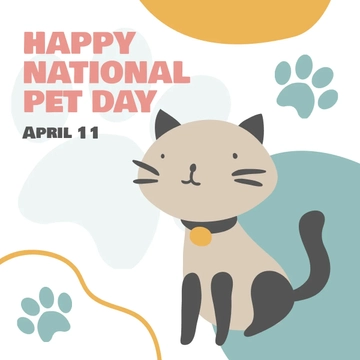 Free Happy National Pet Day Instagram Post Template to Edit Online
