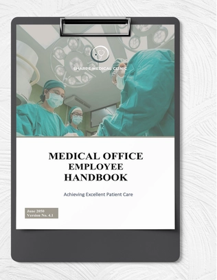 Medical Office Employee Handbook Template Medical Office Employee Handbook Template