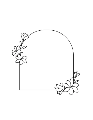 Free Decorative Wedding Coloring Page Template to Edit Online