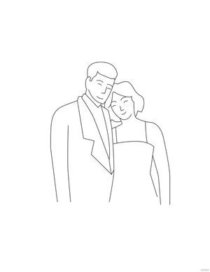 Free Wedding Anniversary Coloring Page Template to Edit Online