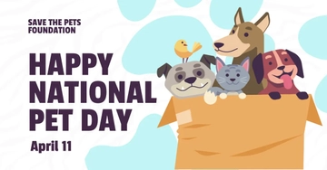 Free Non Profit National Pet Day Facebook Post Template to Edit Online