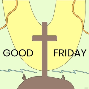 Cartoon Good Friday Vector