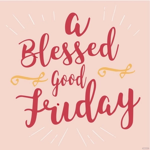 Good Friday Lettering Vector
