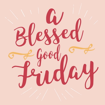 Free Good Friday Lettering Clipart Template to Edit Online