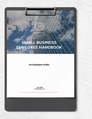 Small Business Employee Handbook Template Small Business Employee Handbook Template