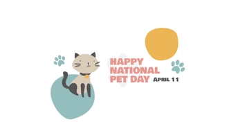 Free Happy National Pet Day Youtube Banner Template to Edit Online