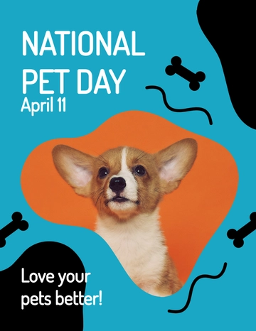 Free National Pet Day Flyer Template to Edit Online
