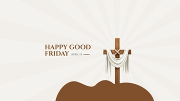 Free Happy Good Friday Youtube Banner Template to Edit Online