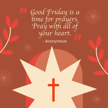 Free Happy Good Friday Quote Template to Edit Online