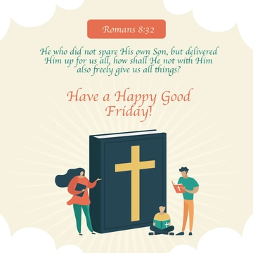 Free Good Friday Bible Quote Template to Edit Online