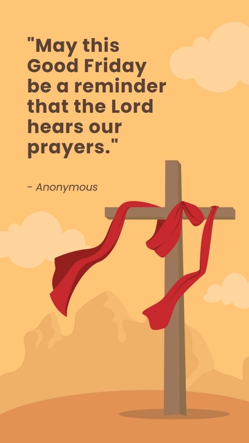 Free Inspirational Good Friday Quote Template to Edit Online