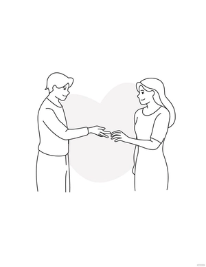 Free Wedding Love Coloring Page Template to Edit Online