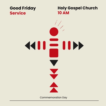 Free Good Friday Service Clipart Template to Edit Online
